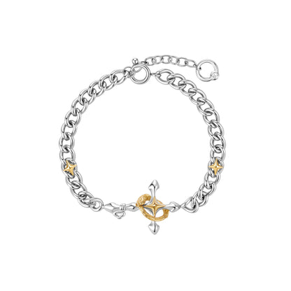 Starburst Key Snake Loop Bracelet