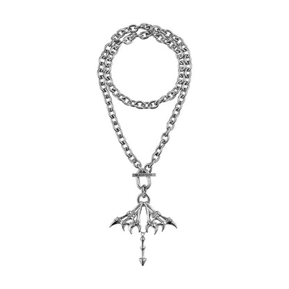 Double Manta Bone Layered Necklace