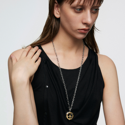 Hand Drum Sweater Necklace