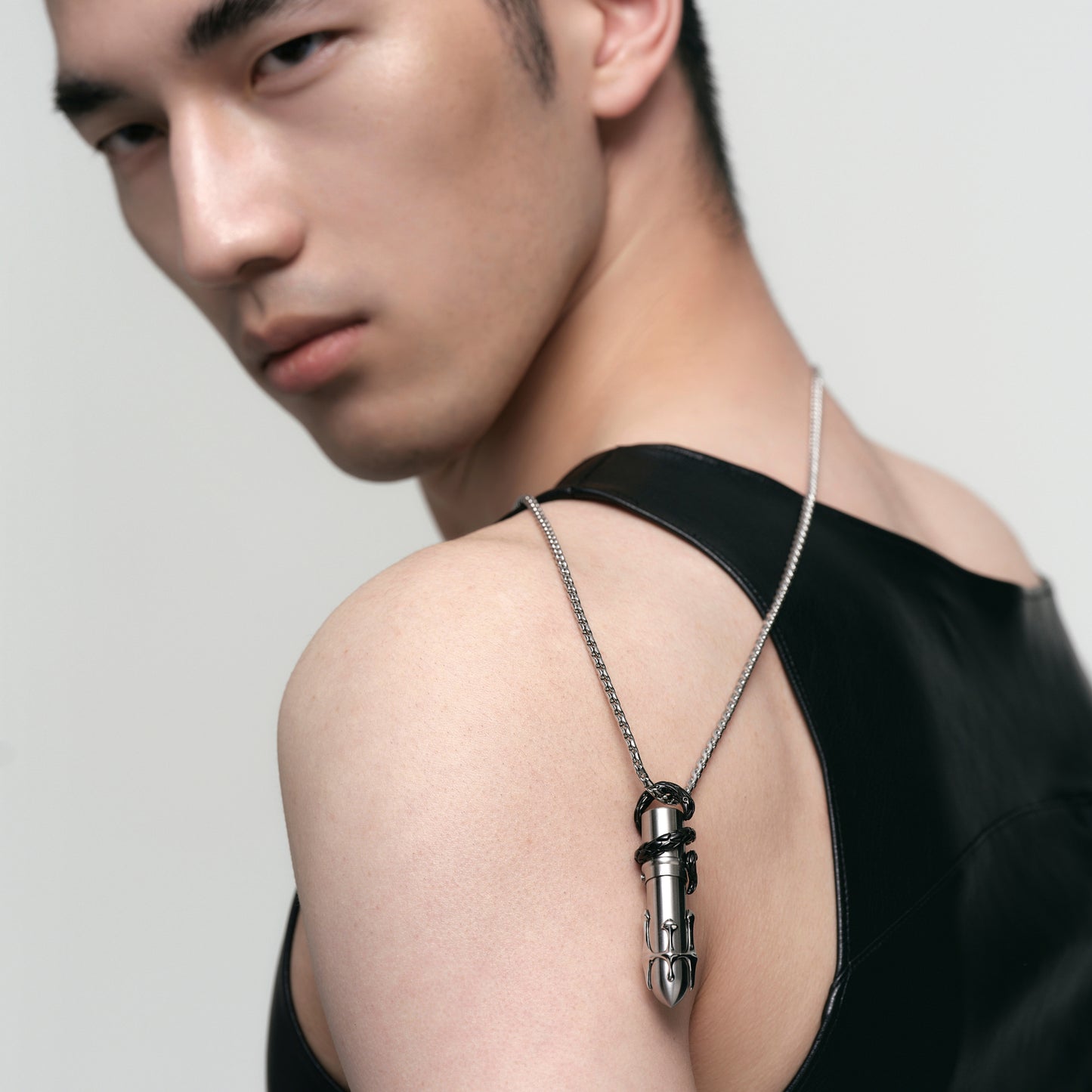 Snake Loop Perfume Bottle Necklace