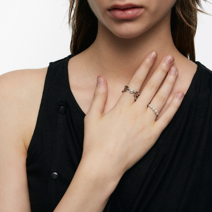 Pearl Stacking Ring Set