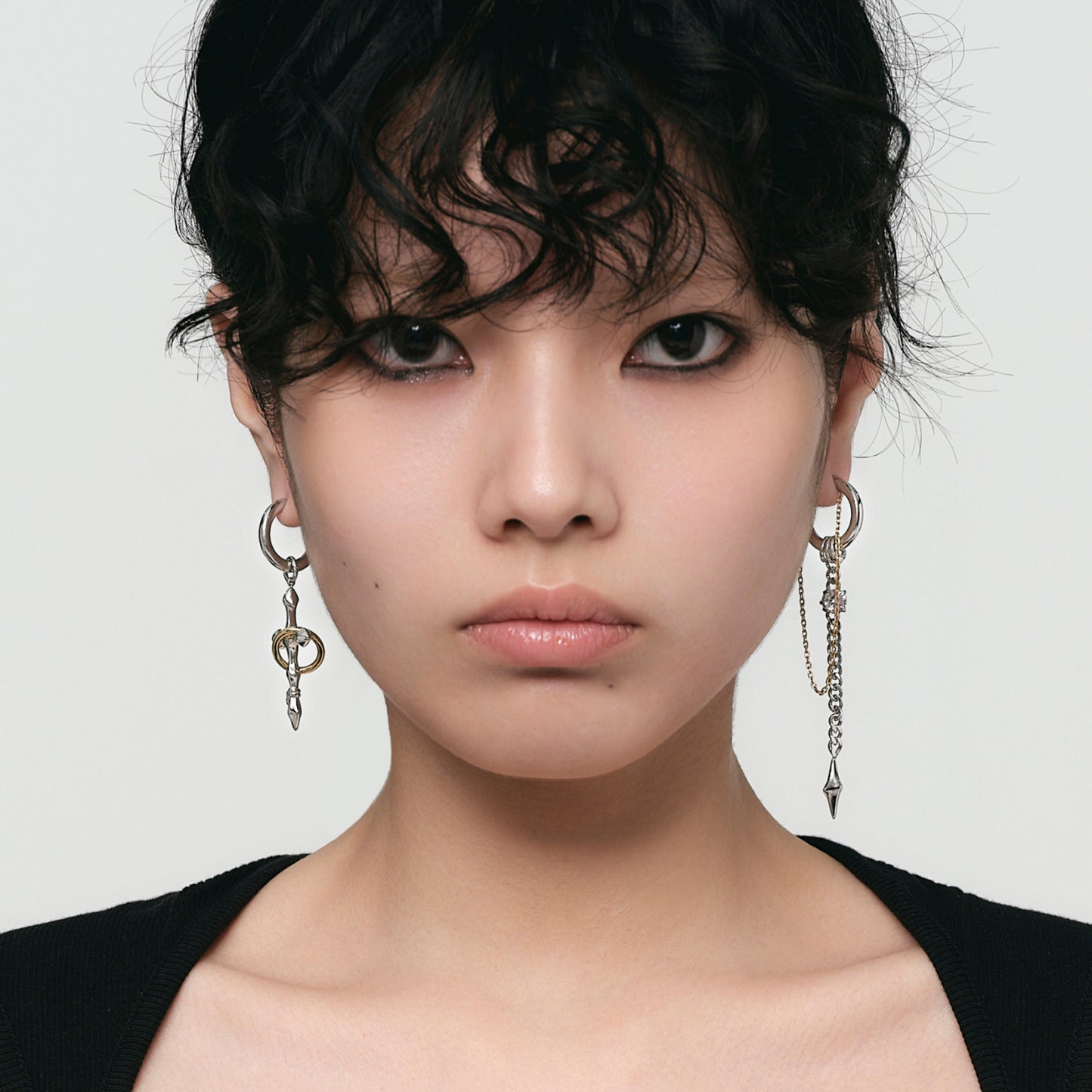 Asymmetrical Starburst Key Earrings