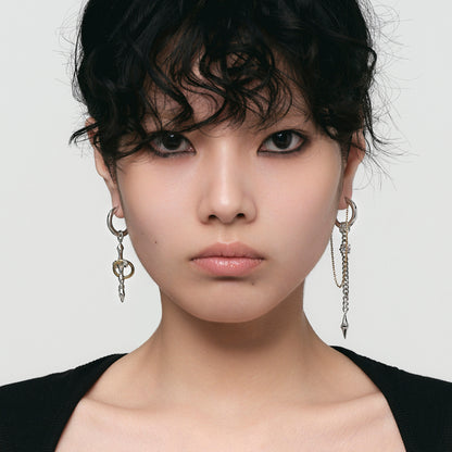 Asymmetrical Starburst Key Earrings