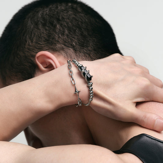 Snake Loop Double Rail Bracelet