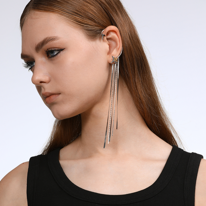 Star of Bethlehem Star Tassel Without Piercing And Hanging (Single For Left Ear)