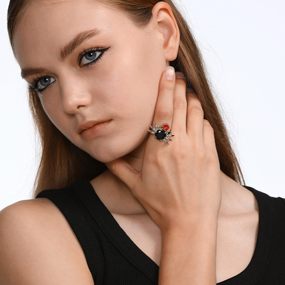 Alien Landing Mechanical Spider Ring