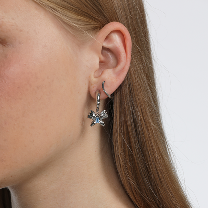 The X-Files Diamond Butterfly Pendant Wrapped Earrings