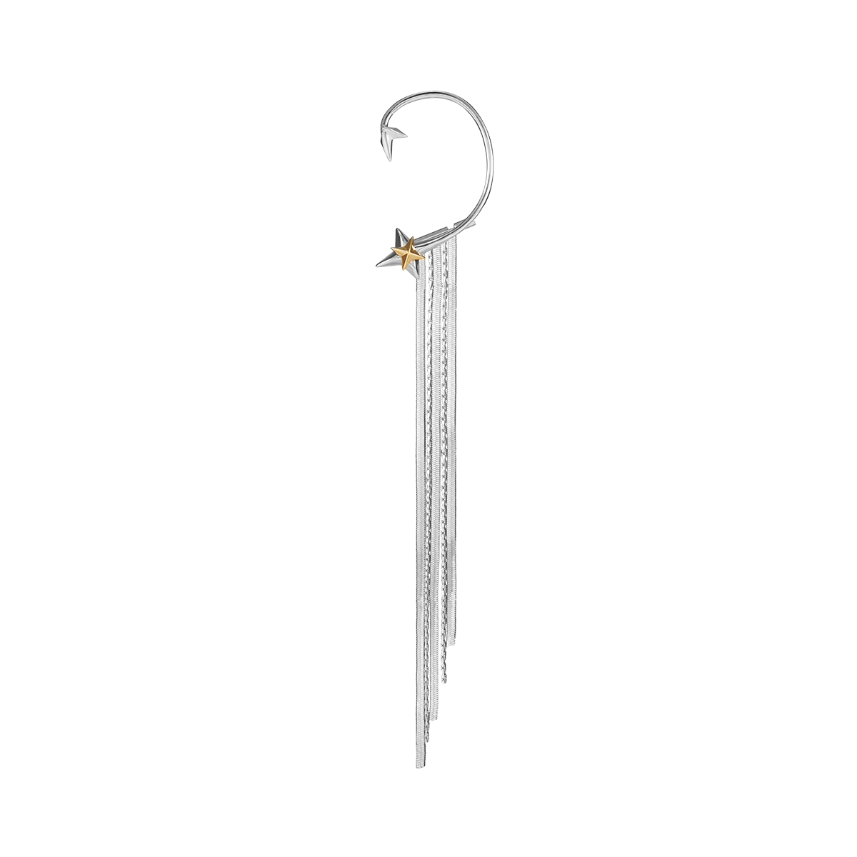 Star of Bethlehem Star Tassel Without Piercing And Hanging (Single For Left Ear)