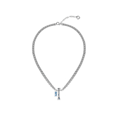 The X-Files Bone Rhinestone Double Pendant Necklace