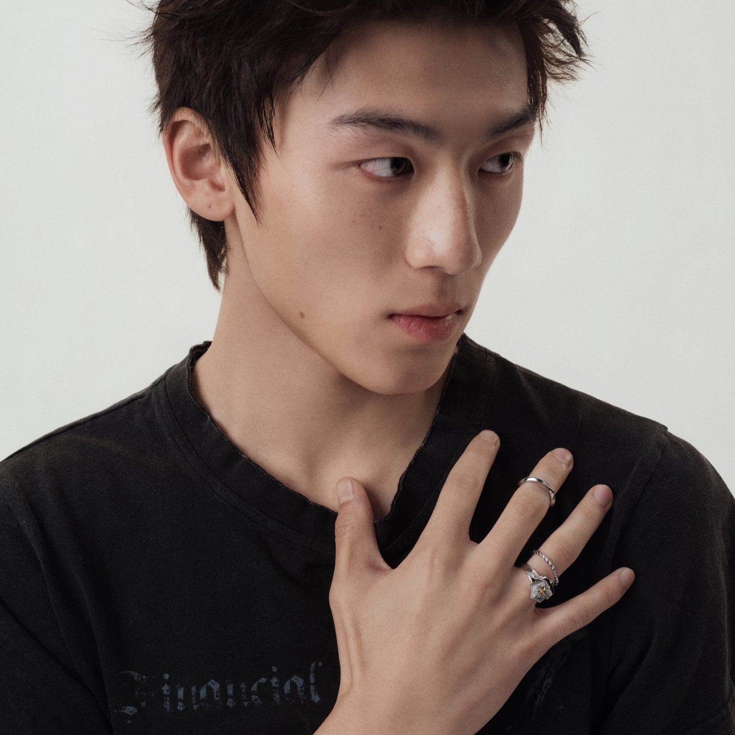 Prom Emblem Stacking Ring Set