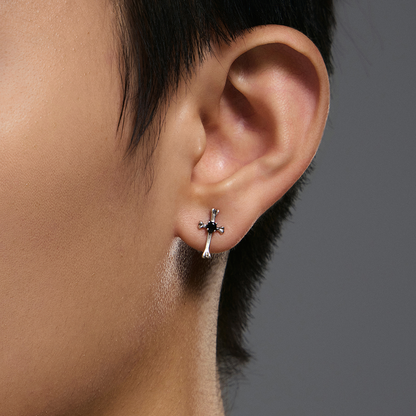 S925 Mini Cross Stud Earrings