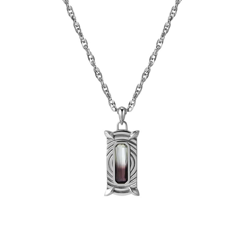 Bone Record Gradient Tourmaline Sweater Necklace