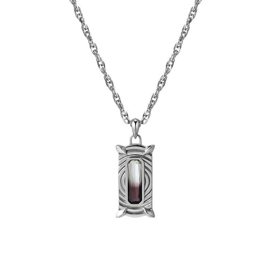 Bone Record Gradient Tourmaline Sweater Necklace