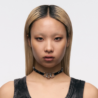 Snake Pattern Pierced Triple Serpent Choker