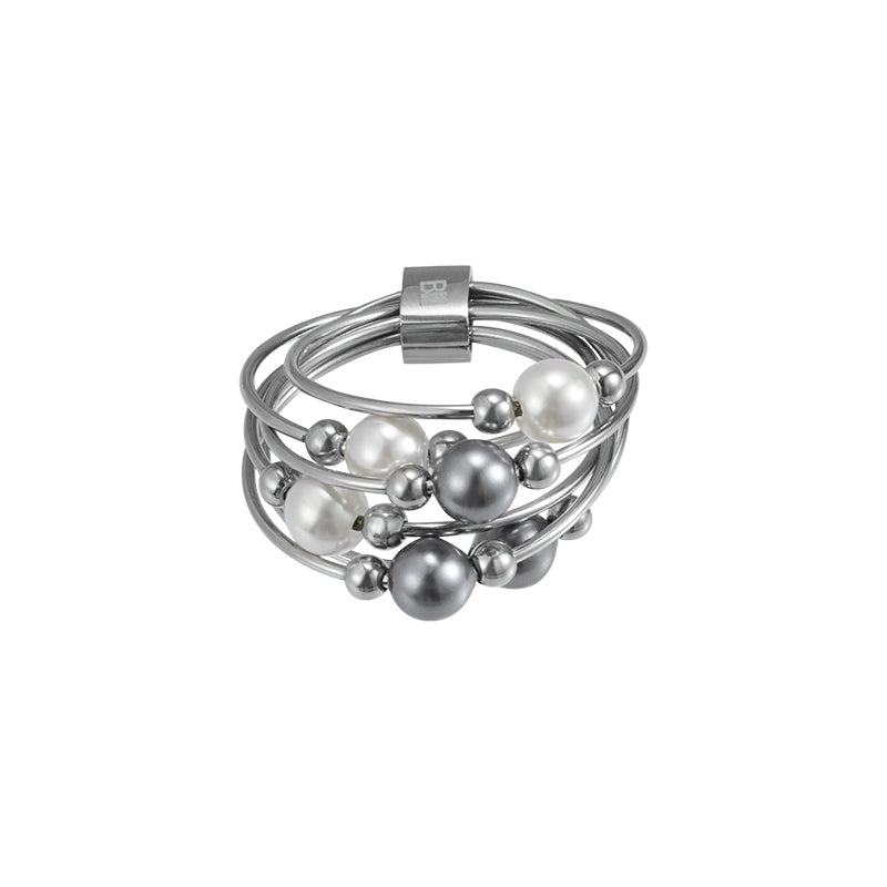 Multi-Ring Wrapped Gradient Pearl Ring