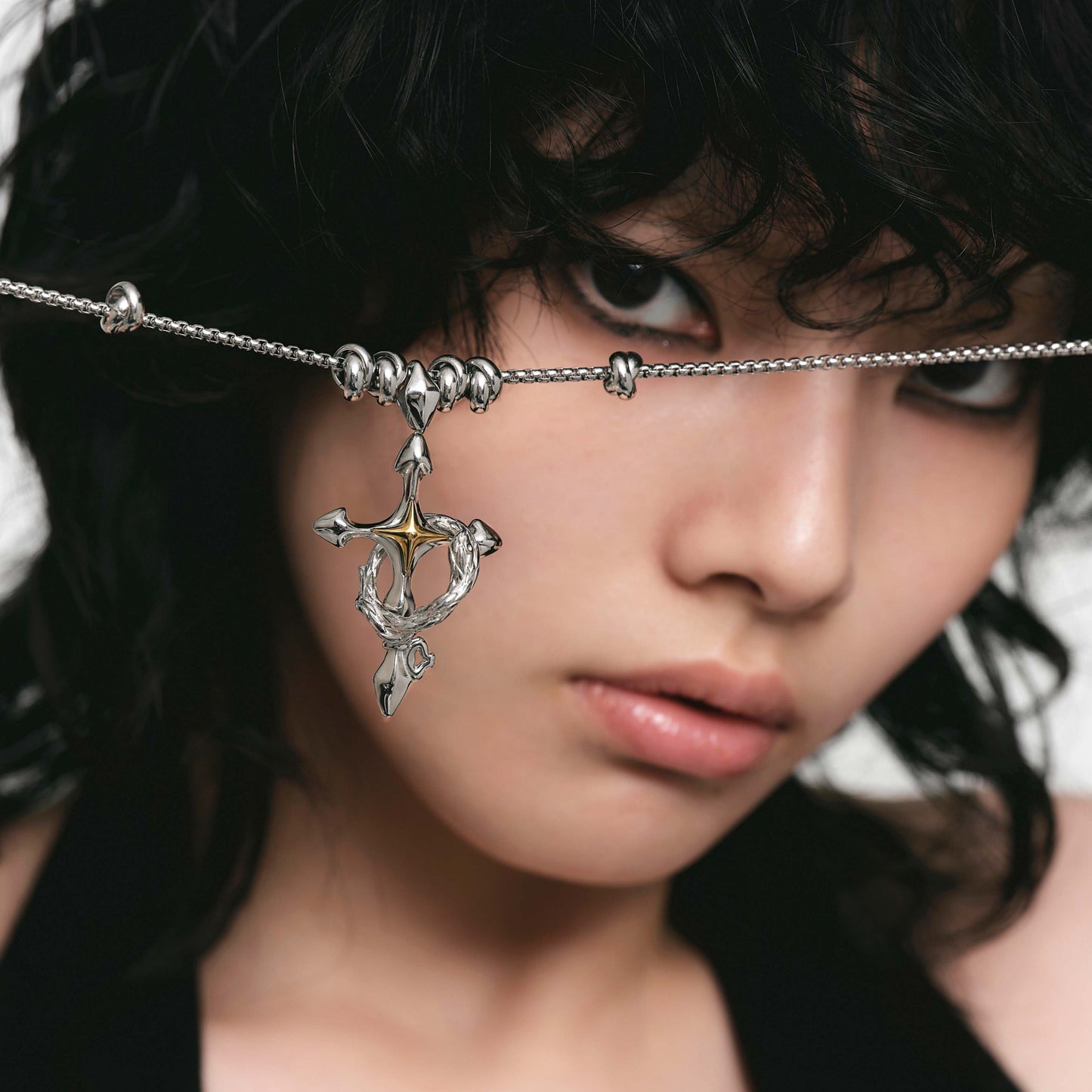 Starburst Key Snake Loop Necklace