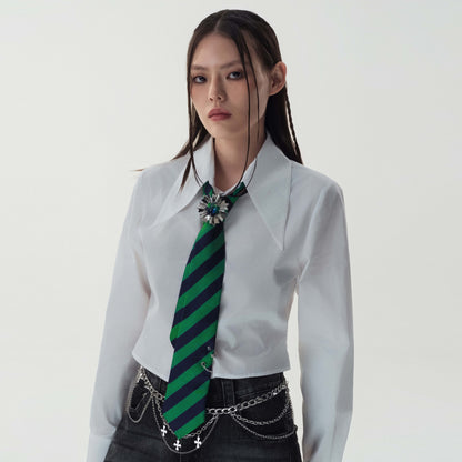 Cornflower Emblem Tie Belt