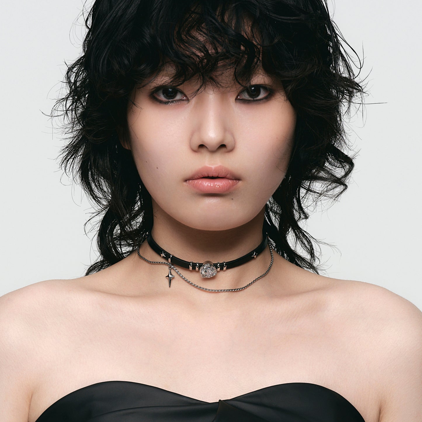 Coiled Snake Starburst Double Layer Choker