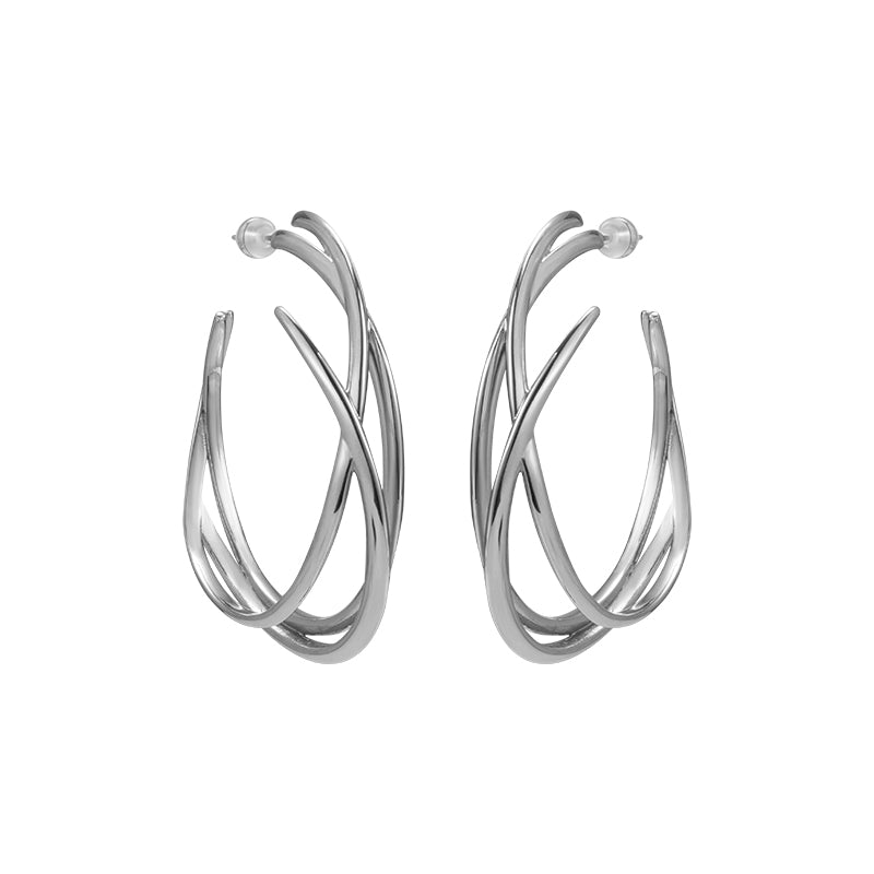 Wrapped Spike Hoop Earrings