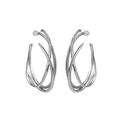 Wrapped Spike Hoop Earrings