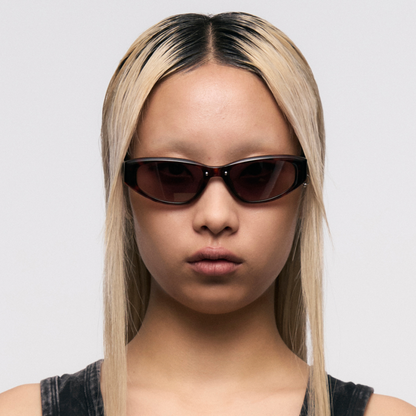 Square Tortoiseshell Pattern Full-Frame Sunglasses