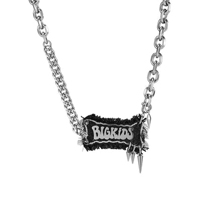BIG KIDS Graffiti Denim Necklace