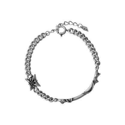 S925 Sterling Silver Cross Star Bracelet