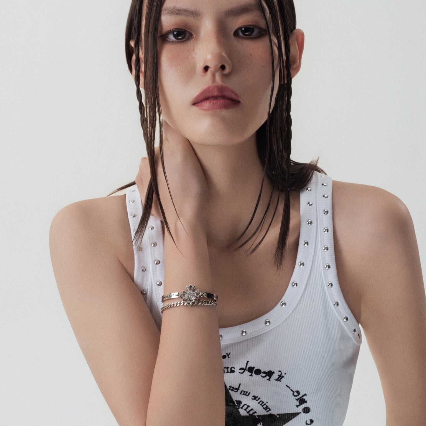 Crossflower Double-Layer Bracelet