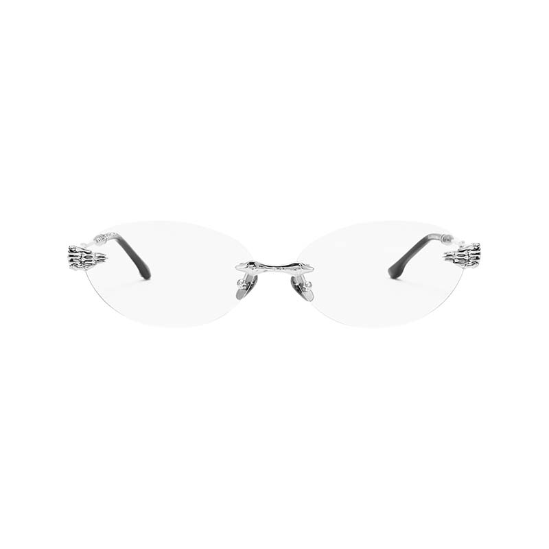 Skeletal Piercing Rimless Sunglasses (Clear Photochromic)