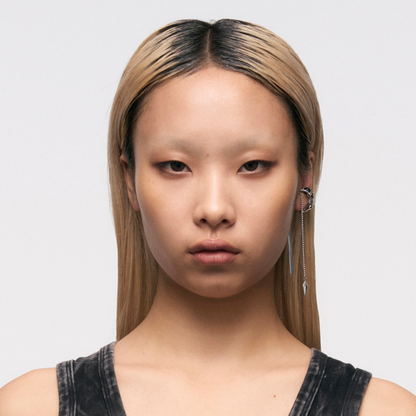 Triple Stone Snake Bone Ear Cuff