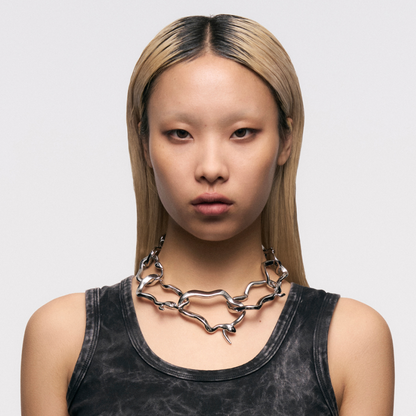 Ring-Shaped Snake Bone Necklace