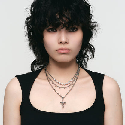 Starburst Key Layered Necklace