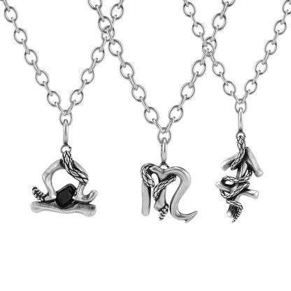 Silver Snake Zodiac Necklace Pendant