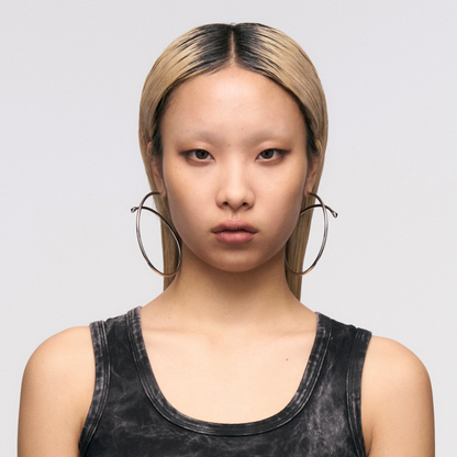 Snake-Shaped Large Hoop Earrings