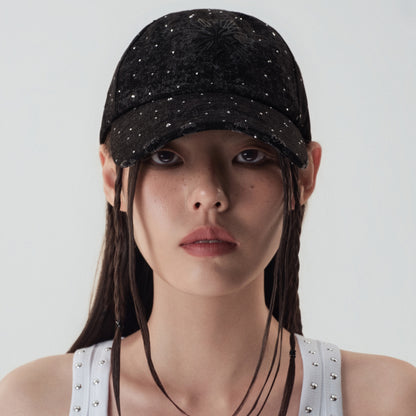 Cornflower Crystal Denim Baseball Cap