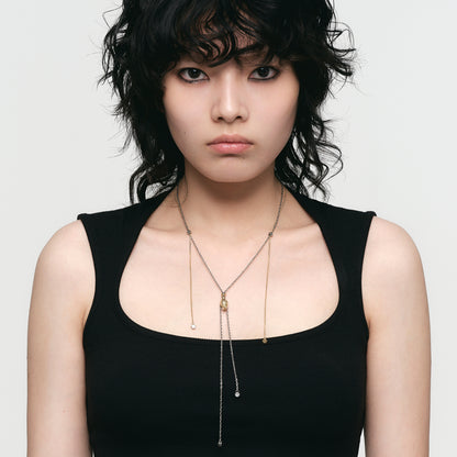 Snake Head Slider Y Necklace