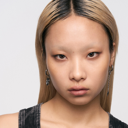 Triple Serpent Ring Asymmetric Earrings