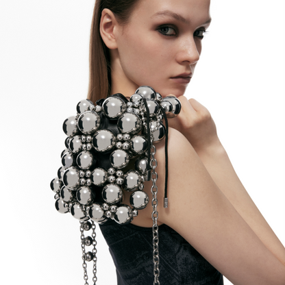 Steel Ball Beaded Crossbody Bag