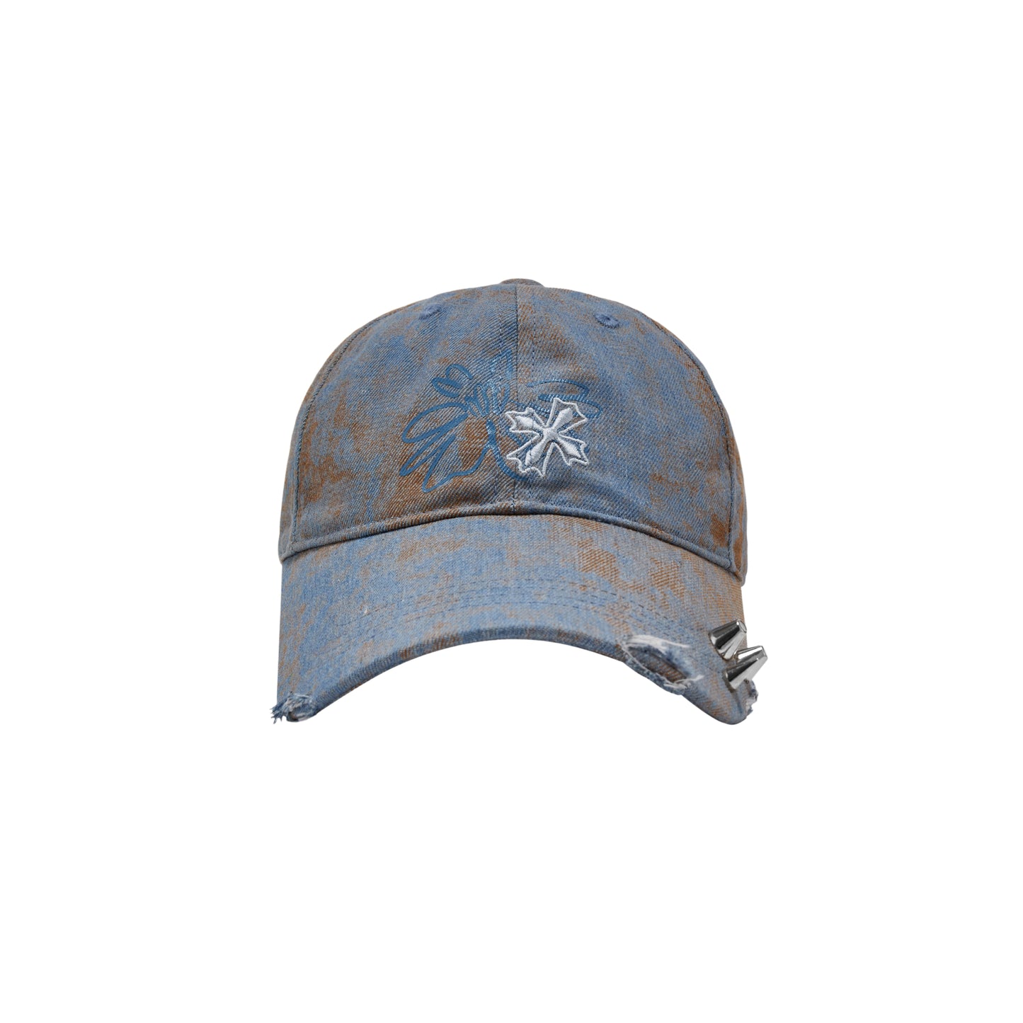 Crossflower Emblem Denim Baseball Cap