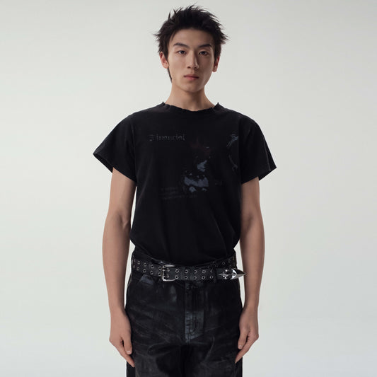 Double-Row Grommet Punk Belt