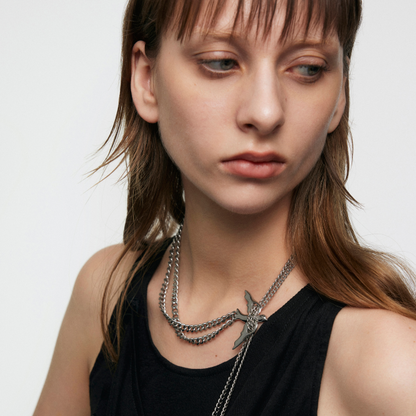 Peace Dove Tie Necklace