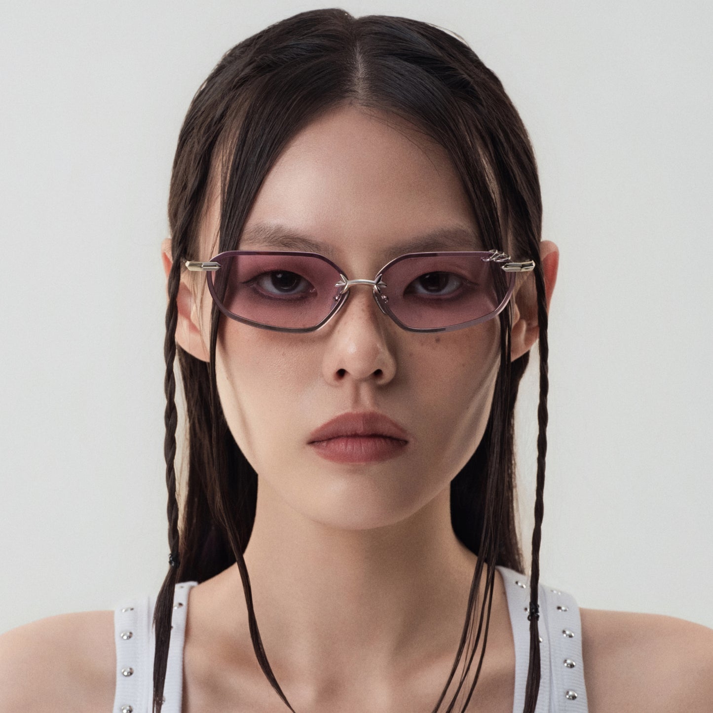 Piercing Ring Slim-Frame Sunglasses
