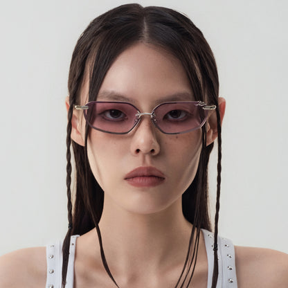 Piercing Ring Slim-Frame Sunglasses