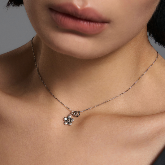 S925 Punk Floral Necklace
