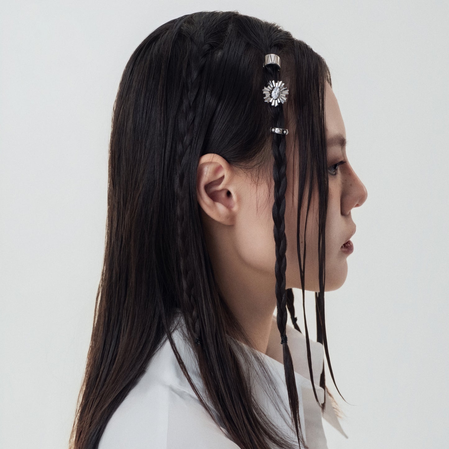 Cornflower Emblem Stacking Hair Buckle Set