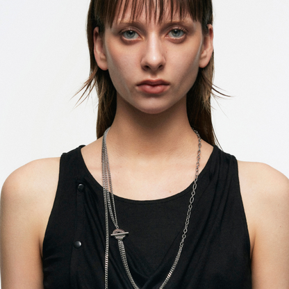 Long Feather Sweater Necklace