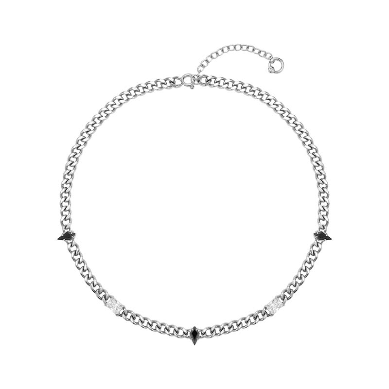 Knight Armor Irregular Zircon Necklace