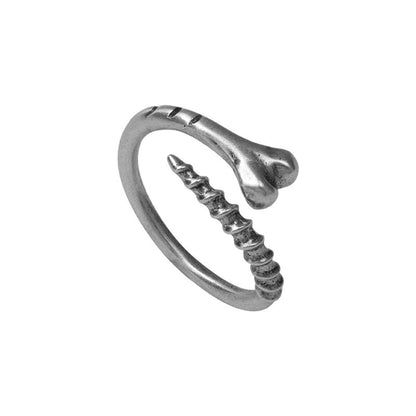 S925 Sterling Silver Bone Nail Ring