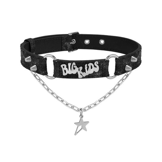 BIG KIDS Graffiti Denim Choker