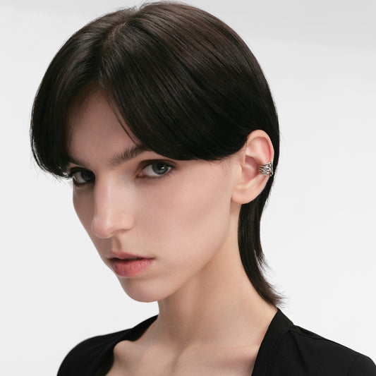 S925 Booby Bird Wing Ear Cuff